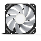 Sharkoon shark mirror rgb pwm case fan (zwart, 120 x 120 x 25 mm)