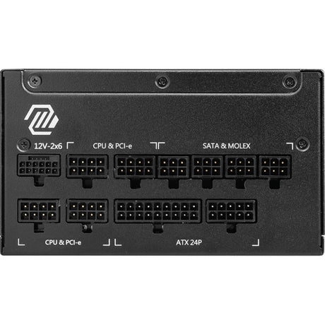 Msi mag a1250gl pcie5 modulaire 1250 watt voeding (zwart, 1x 12v-2x6, 4x pcie)