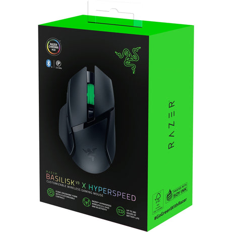 Razer basilisk v3 x hyperspeed gaming muis (zwart, 400 - 18000 dpi, hyperspeed wireless, bluetooth)