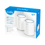 Cudy ac1200 mesh wi-fi system (2-pack) mesh router (wit)