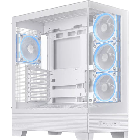 Asus a31 plus midi tower behuizing (wit | 2x usb-a | 2x usb-c | tempered glass)