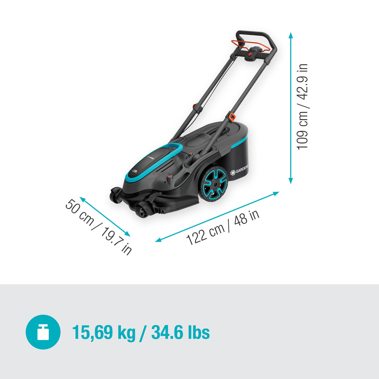 Gardena grasmaaier powermax duo 46 36v p4a solo