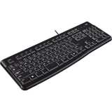 Logitech keyboard k120 for business (zwart, eu lay-out (qwerty), rubberdome, 100%)