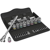 Wera 8100 sb 8 zyklop metal-ratelset, omschakelpal, 3 8 -aandrijving, metrisch , 29 -delig - 1 stuk(s) - 05004048001
