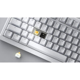 Ducky one x wireless rgb mechanisch toetsenbord (wit, us lay-out (qwerty), inductive, 100%, hot-swappable, pbt, 2.4 ghz | bluetooth | usb-c)