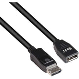 Club 3d displayport 1.4 hbr3 extension cable 8k60hz m f verlengkabel (zwart, 2 meter, cac-1022)