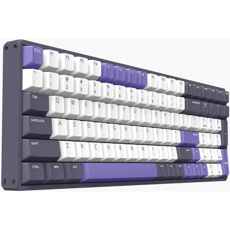 Iqunix f97 lavandin wireless mechanical keyboard (lavendel, us lay-out (qwerty), cherry mx brown, 96%, rgb leds, hot-swappable, pbt, 2.4ghz | bluetooth 5.1 | usb-c)