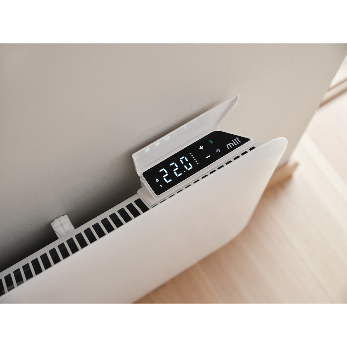 Mill steel wifi paneelverwarming pa1300wifi4, 1300 watt convector (wit, wifi 2,4 ghz (wifi 6), bluetooth 5.2, zigbee 3.0 + app)