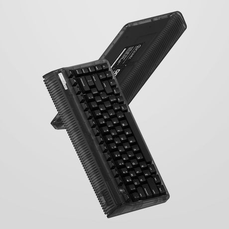 Iqunix og80 dark side wireless mechanical keyboard (zwart, us lay-out (qwerty), gateron red, 80% (tkl), rgb leds, hot-swappable, pbt, 2.4ghz | bluetooth 5.1 | usb-c)
