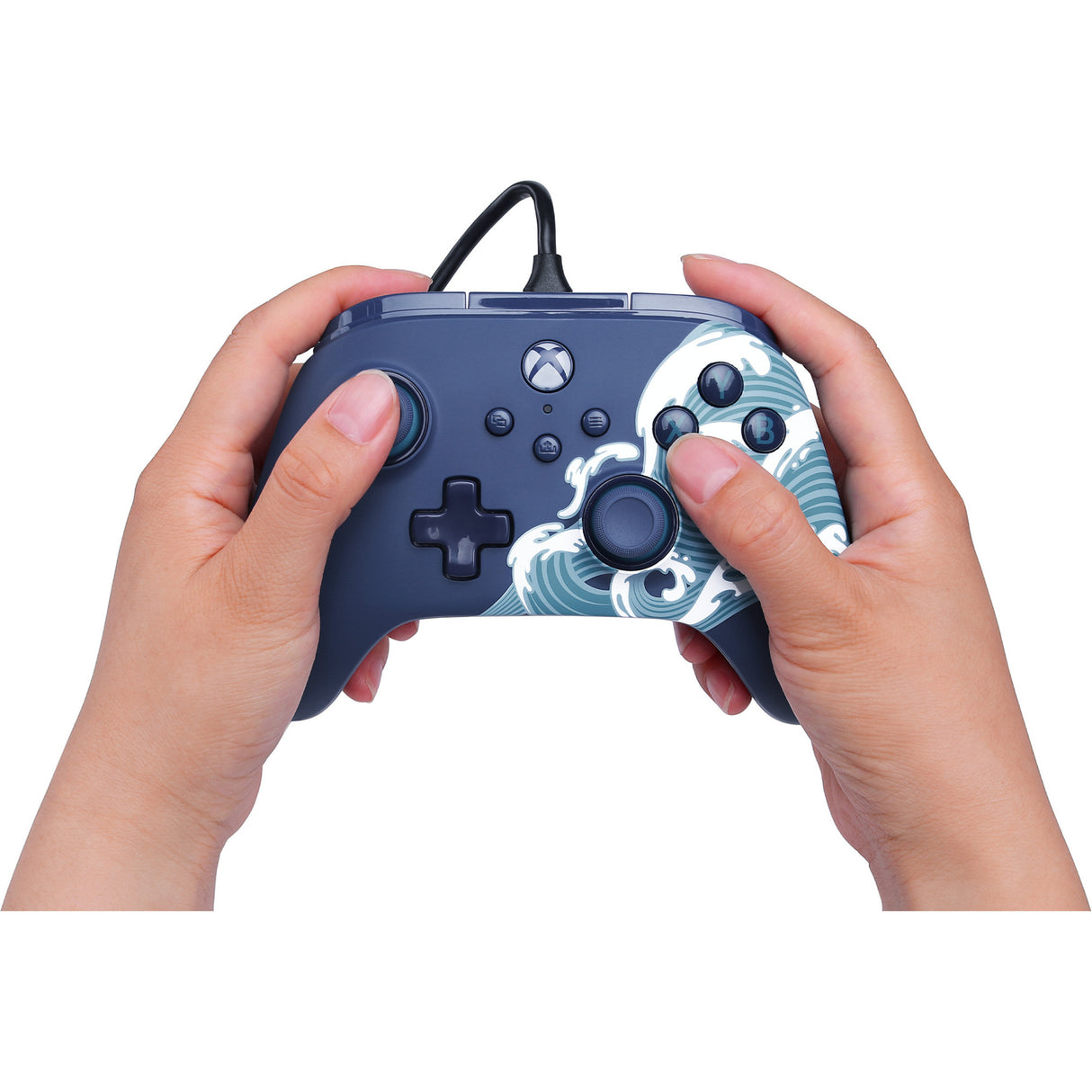Powera advantage controller met kabel voor de xbox series x|s - watergolf (azuurblauw, xbox series x|s, xbox one, pc)