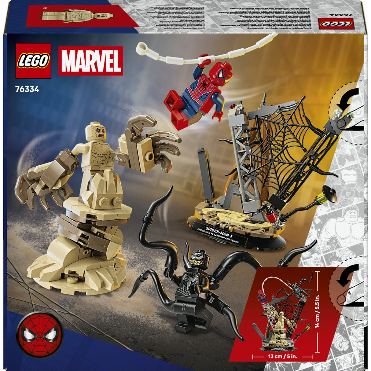 Lego marvel - ultieme strijd: spider-man vs. sandman constructiespeelgoed (76334)