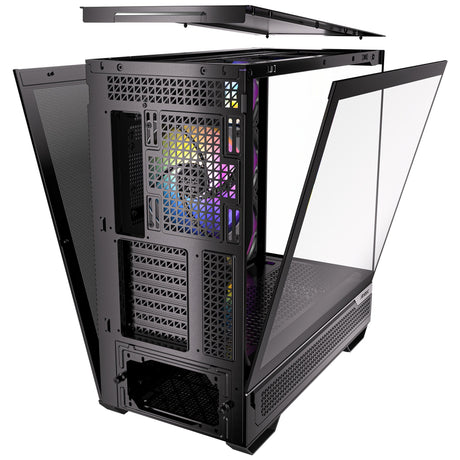 Antec c7 argb midi tower behuizing (zwart | 2x usb-a | 1x usb-c | tempered glass)