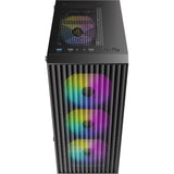 Antec ax27 rgb elite midi tower behuizing (zwart | 3x usb-a | tempered glass)