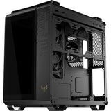 Asus tuf gaming gt502 horizon argb midi tower behuizing (zwart | 3x usb-a | 1x usb-c | tempered glass)