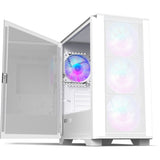 Montech air 100 argb mini tower behuizing (wit | 3x usb-a | tempered glass)