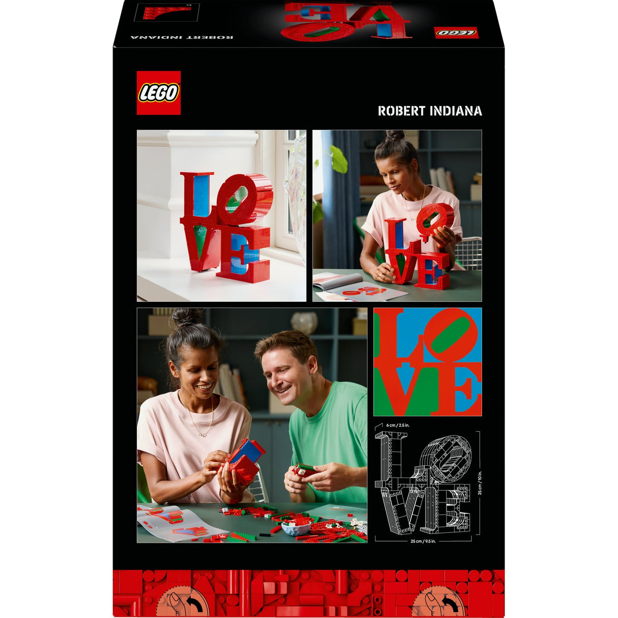 Lego art love woonaccessoire decoratie bouwpakket voor volwassenen, valentijnscadeau - 31214