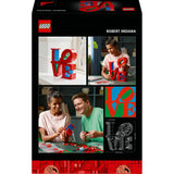 Lego art love woonaccessoire decoratie bouwpakket voor volwassenen, valentijnscadeau - 31214