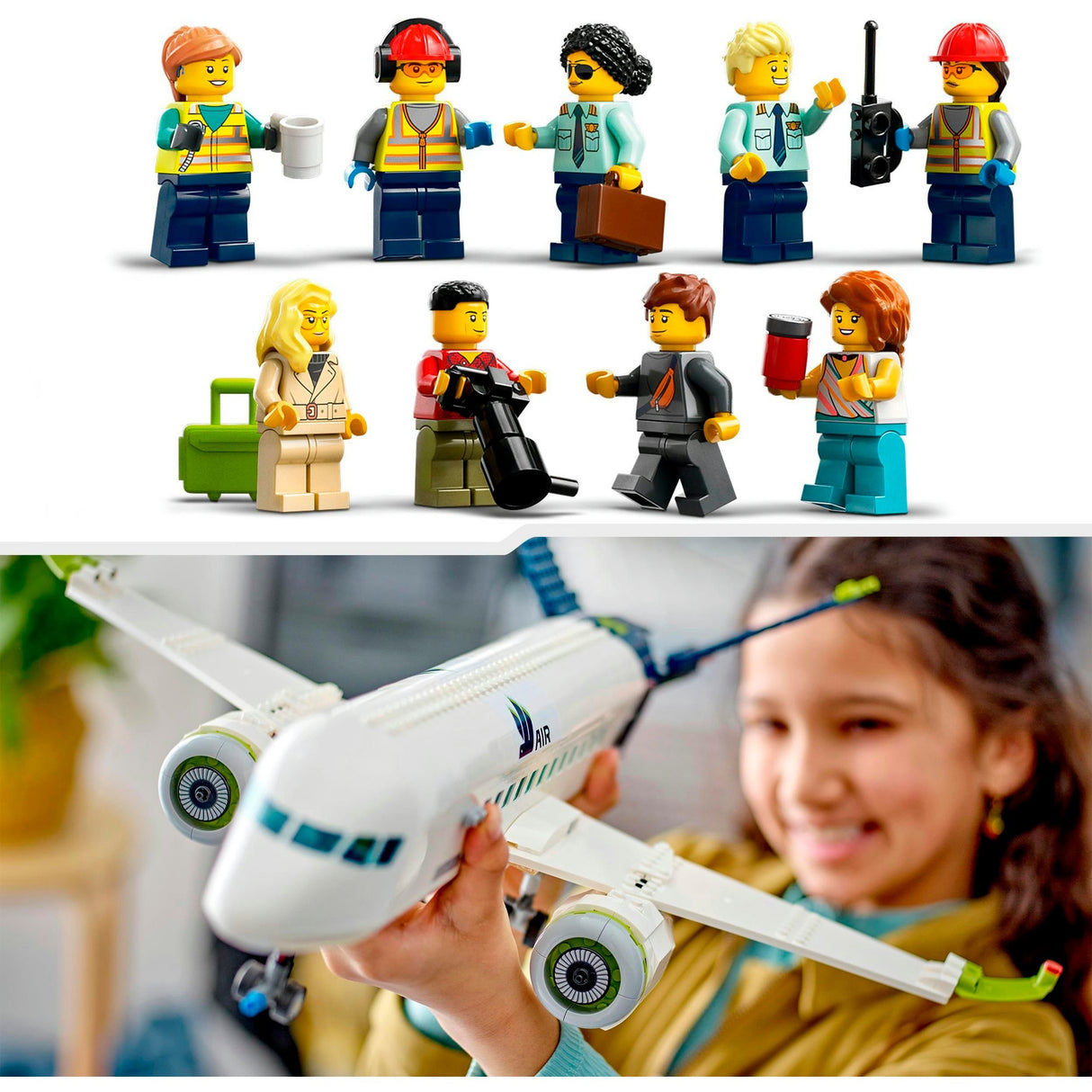 Lego city passagiersvliegtuig vliegtuig speelgoed set - 60367