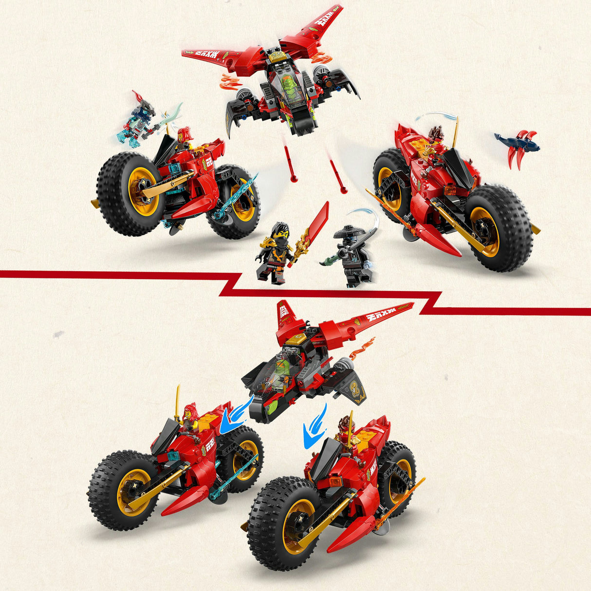 Lego ninjago - ninja strijdvoertuig constructiespeelgoed (71844)