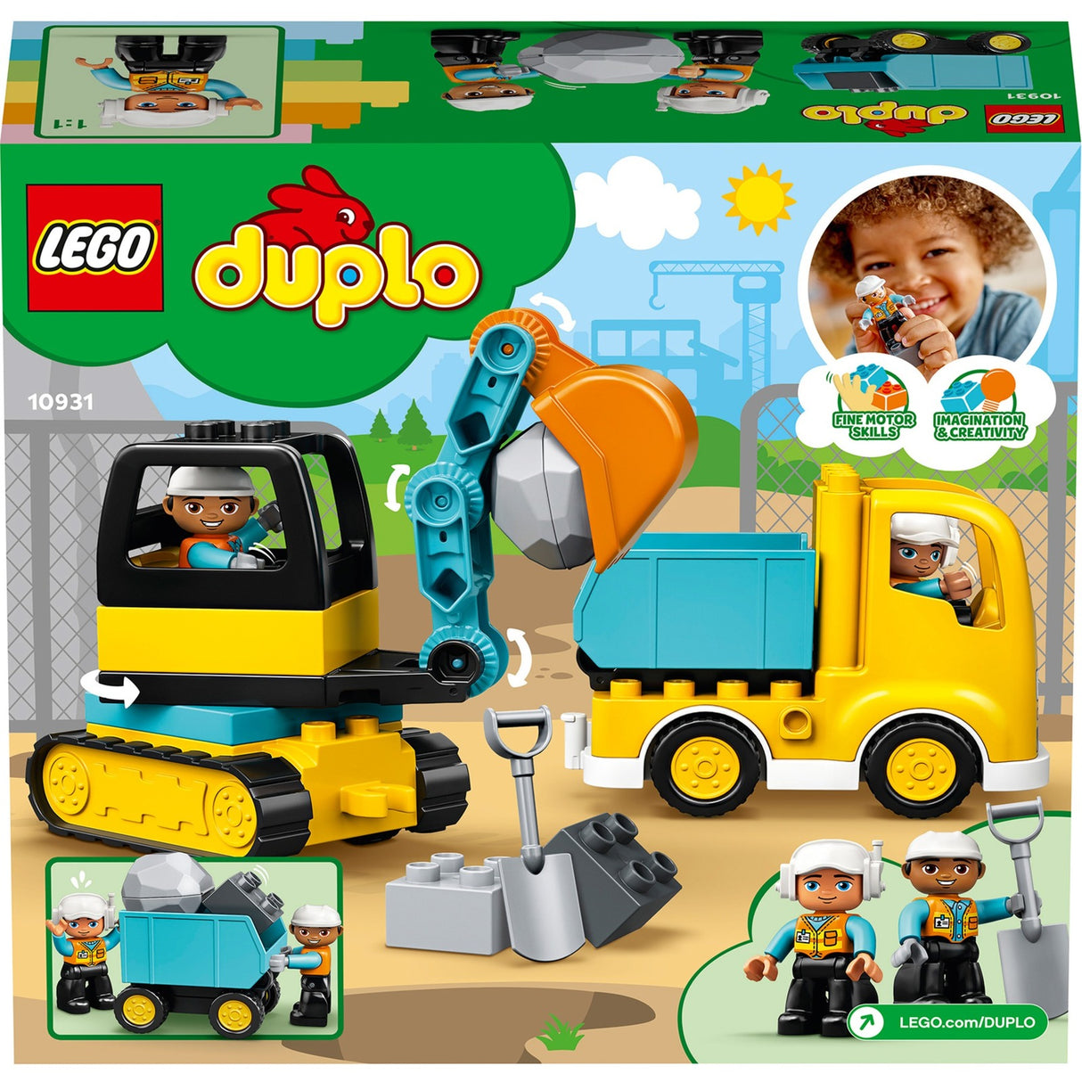 Lego truck tracked excavator