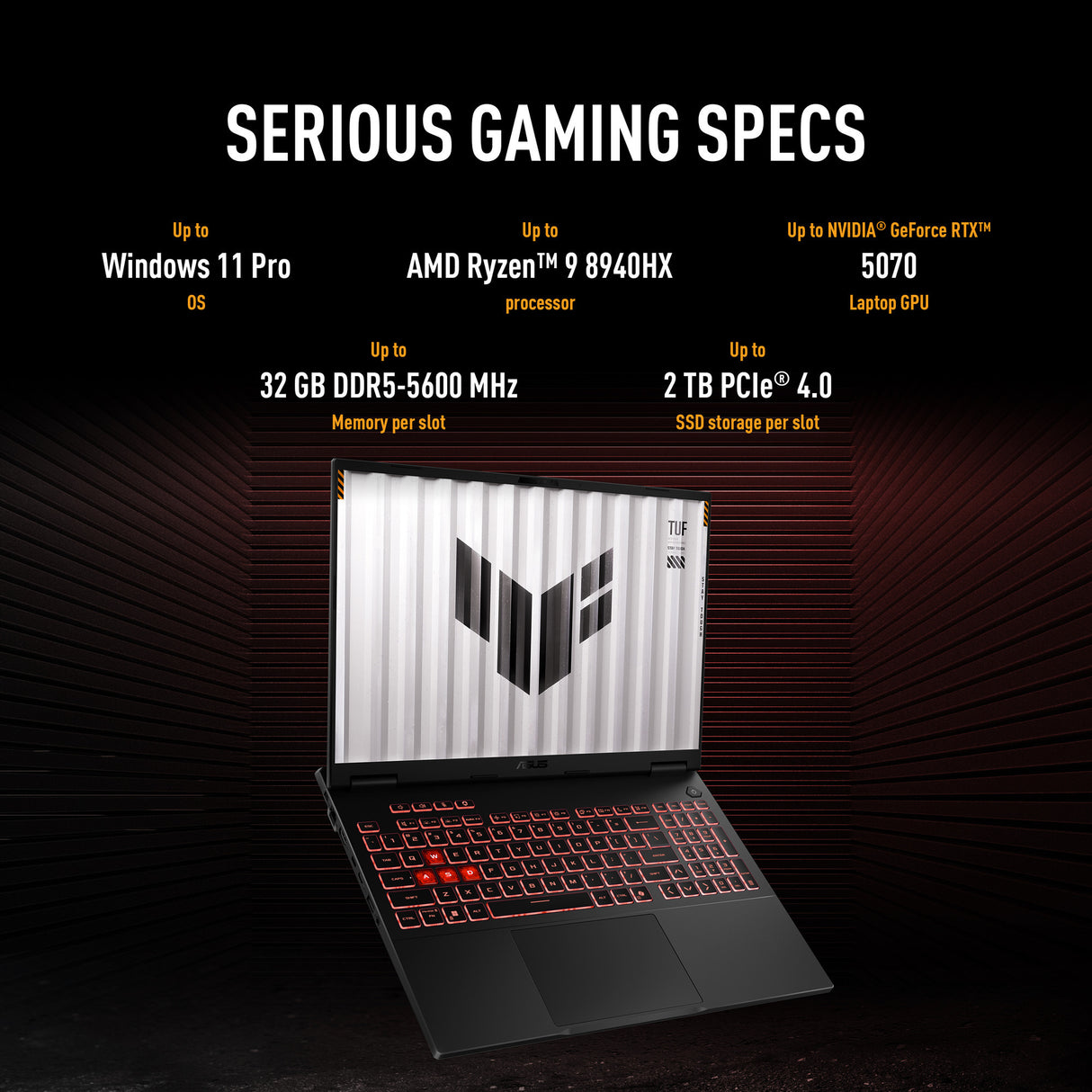 Asus tuf gaming a16 fa608um-rv253w 16 gaming laptop (grijs | ryzen 7 260 | rtx 5060 | 16 gb | 1 tb ssd)