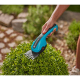 Gardena accu gras- buxusschaar classiccut li grasschaar (turquoise zwart, incl. li-ion-accu 2,5ah)