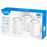 Cudy ax1800 gigabit mesh wi-fi 6 system (3-pack) mesh router (wit)