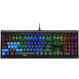 Sharkoon skiller sgk60, gaming toetsenbord (zwart, us lay-out, kailh box white, rgb leds)