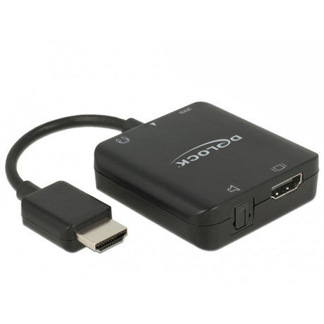 Delock hdmi audio extractor compact adapter (zwart, 0,3 meter, 4k 60hz)