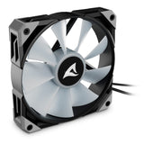 Sharkoon rebel f50 pwm rgb case fan (zwart, 120 x 120 x 25 mm)