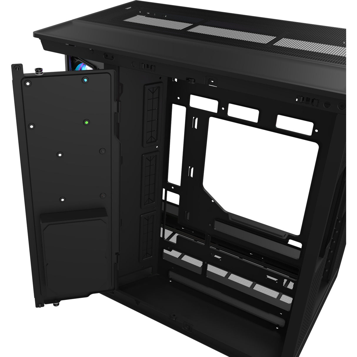 Thermaltake view 380 xl ws argb midi tower behuizing (zwart houtkleur | 2x usb-a | 1x usb-c | rgb | tempered glass)
