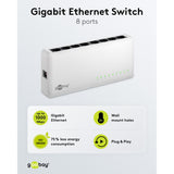 Goobay 8-poort gigabit ethernet switch (wit)