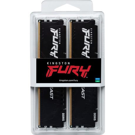 Kingston fury beast 32 gb ddr5-5600 (2x 16 gb) werkgeheugen (zwart, kf556c36bbek2-32, xmp 3.0, expo)