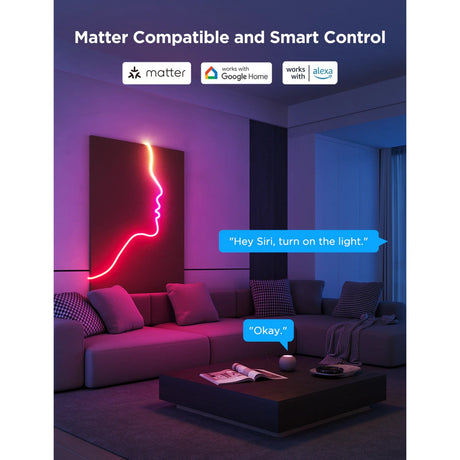 Govee slimme witte neon ledstrip 4m matter rgbic - extra flexibel