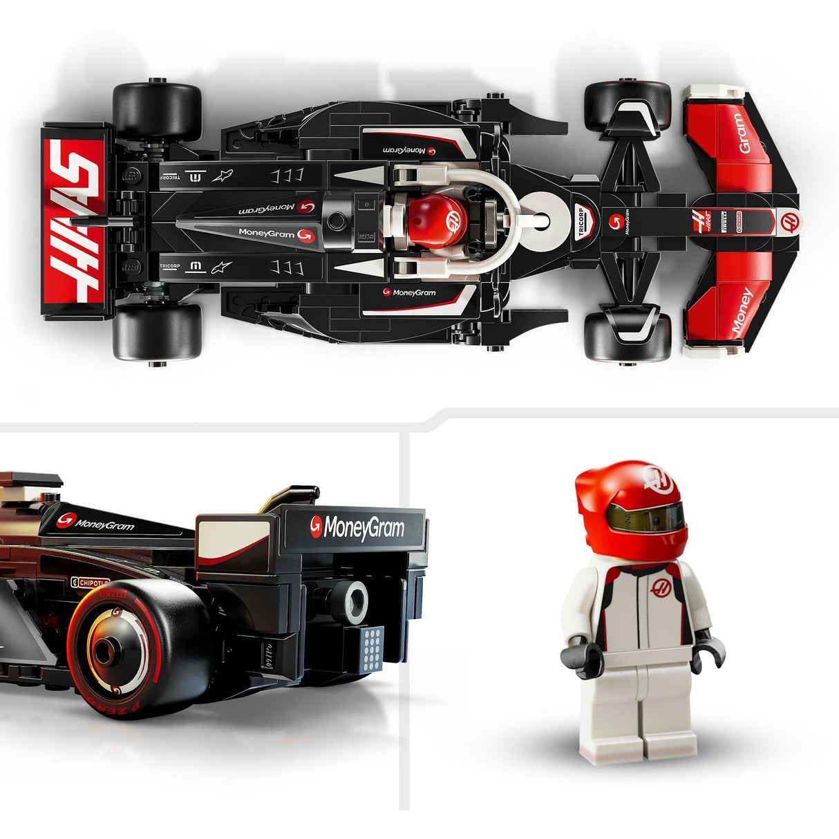 Lego speed champions moneygram haas f1 team vf-24 racewagen set - 77250