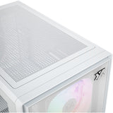 Xyz pc gear atom midi tower behuizing (wit | 2x usb-a | 1x usb-c | tempered glass)