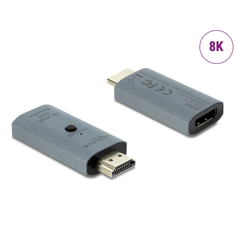 Delock hdmi edid emulator 8k adapter (antraciet)