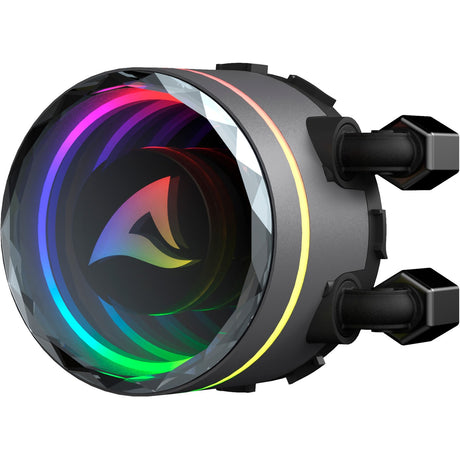 Sharkoon s80 rgb waterkoeling (zwart, 4-pins pwm fan-connector)