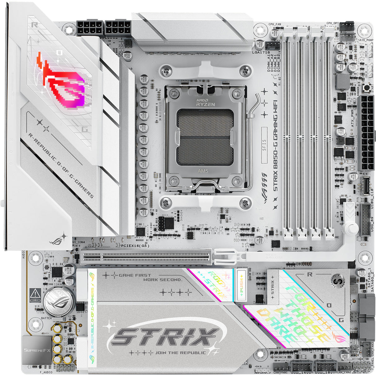 Asus rog strix b850-g gaming wifi socket am5 moederbord (2.5gb-lan, wi-fi 7, bt, sound, µatx)
