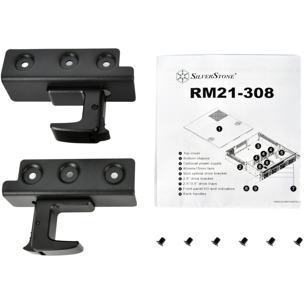 Silverstone rm21-308 rack behuizing (zwart | 1x usb-a 2.0 | 1x usb-a 3.2 (5 gbit s))