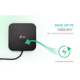 I-tec usb-c hdmi dp docking station with power delivery 65w + universal charger 77 w (zwart)
