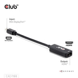 Club 3d mini displayport 1.4 naar hdmi 8k60hz m f adapter (zwart)