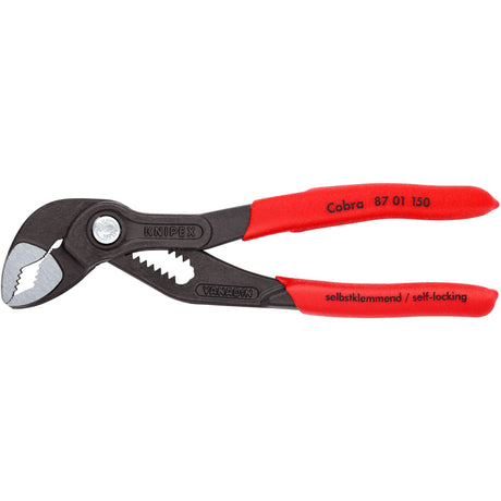 Knipex cobra waterpomptang 8701150 zweedse- waterpomp-tang (zwart rood, 150 mm)