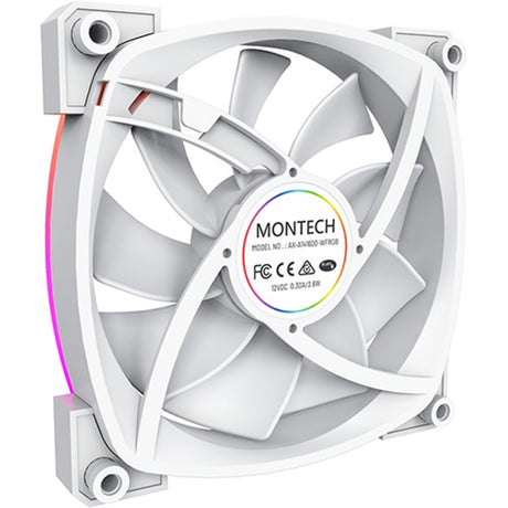 Montech ax140 fan pwm rgb case fan (wit, 140 x 140 x 25 mm)
