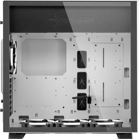 Sharkoon pure steel rgb midi tower behuizing (wit | 2x usb-a | rgb | tempered glass)