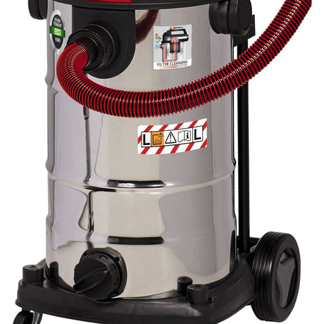 Einhell te-vc 2340 sacl nat- en droogzuiger (bourgondisch rood roestvrij staal)