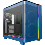 Montech king 95 pro midi tower behuizing (blauw | 2x usb-a | 1x usb-c | rgb | tempered glass)