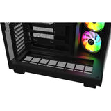 Thermaltake view 380 xl ws argb midi tower behuizing (zwart houtkleur | 2x usb-a | 1x usb-c | rgb | tempered glass)
