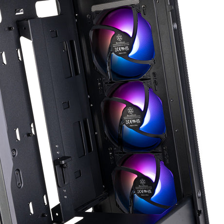 Silverstone fara 514x midi tower behuizing (zwart | 2x usb-a | 1x usb-c | rgb | tempered glass)