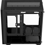 Aerocool b502a midi tower behuizing (zwart | 2x usb-a | 1x usb-c | rgb)